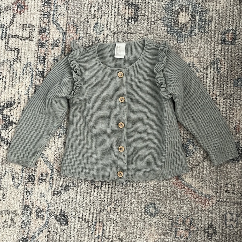 HM Ruffle Knit Cardigan Sweater